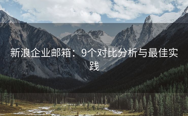 新浪企业邮箱：9个对比分析与最佳实践
